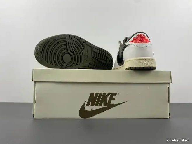 Cheap MEDIUM 1 TRAVIS JORDAN OLIVE LOW DM7866-200 X AIR SCOTT OG 0505
